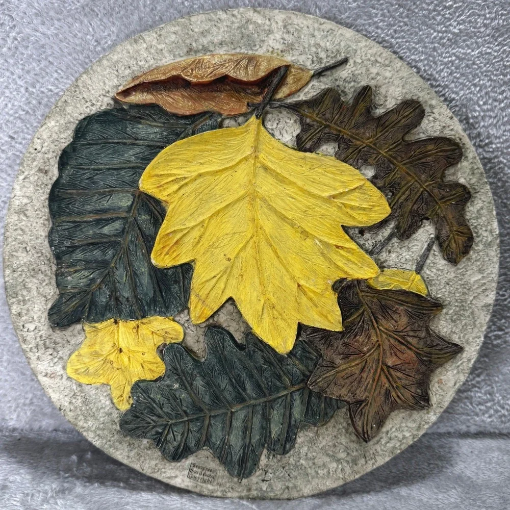 Evergreen Home & Garden Autumn Fall Leaves 3D Wall Plaque Botanical Garden Decor